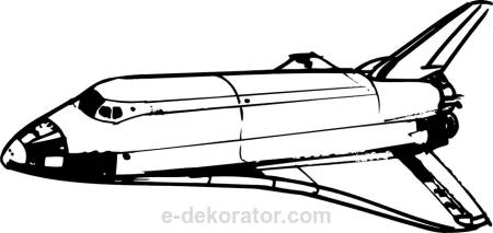 Odrzutowiec - rakieta - naklejka scienna - szablon malarski - kod ED469
