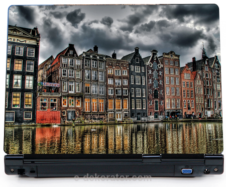 City in 3d ART HDR - naklejka na laptopa - kod ED565