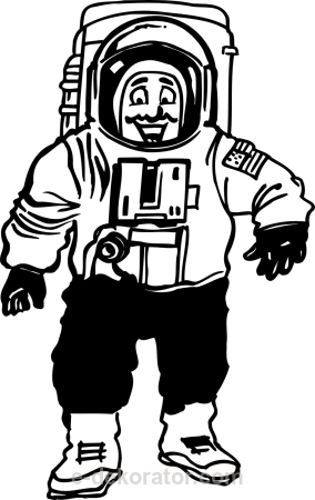 Kosmonauta Tomek - naklejka scienna - szablon malarski - kod ED466