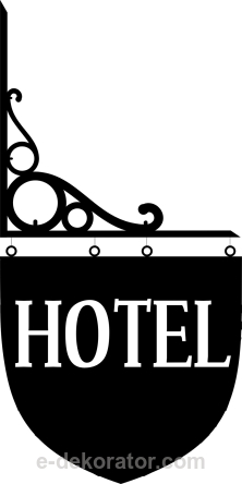 Hotel szyld - wywieszka - naklejki scienne - szablon malarski - kod ED528
