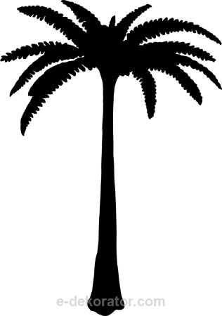 Prehistoryczna  palma - naklejki scienne - szablon malarski - kod ED531
