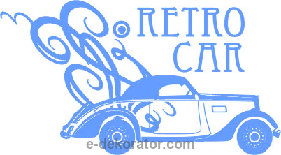 Retro Car - Auto - kod ED211