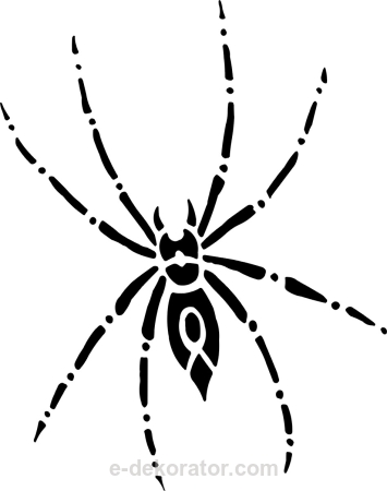 Pająk - tarantula - naklejka scienna - szablon malarski  - kod ED463