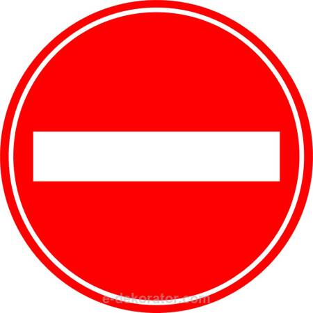 Zakaz wjazdu - znak drogowy - naklejki scienne -szablon malarski - kod ED542