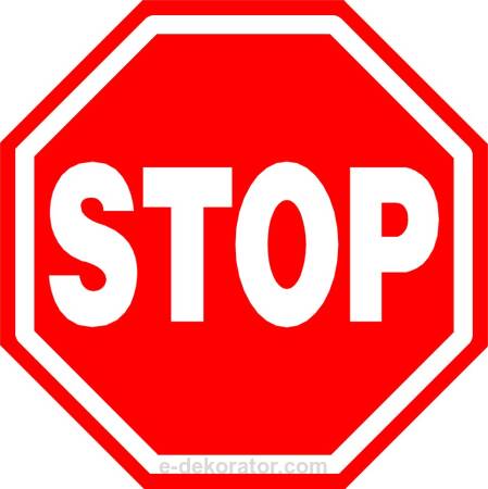 Stop - znak drogowy - naklejki scienne - szablon malarski - kod ED541